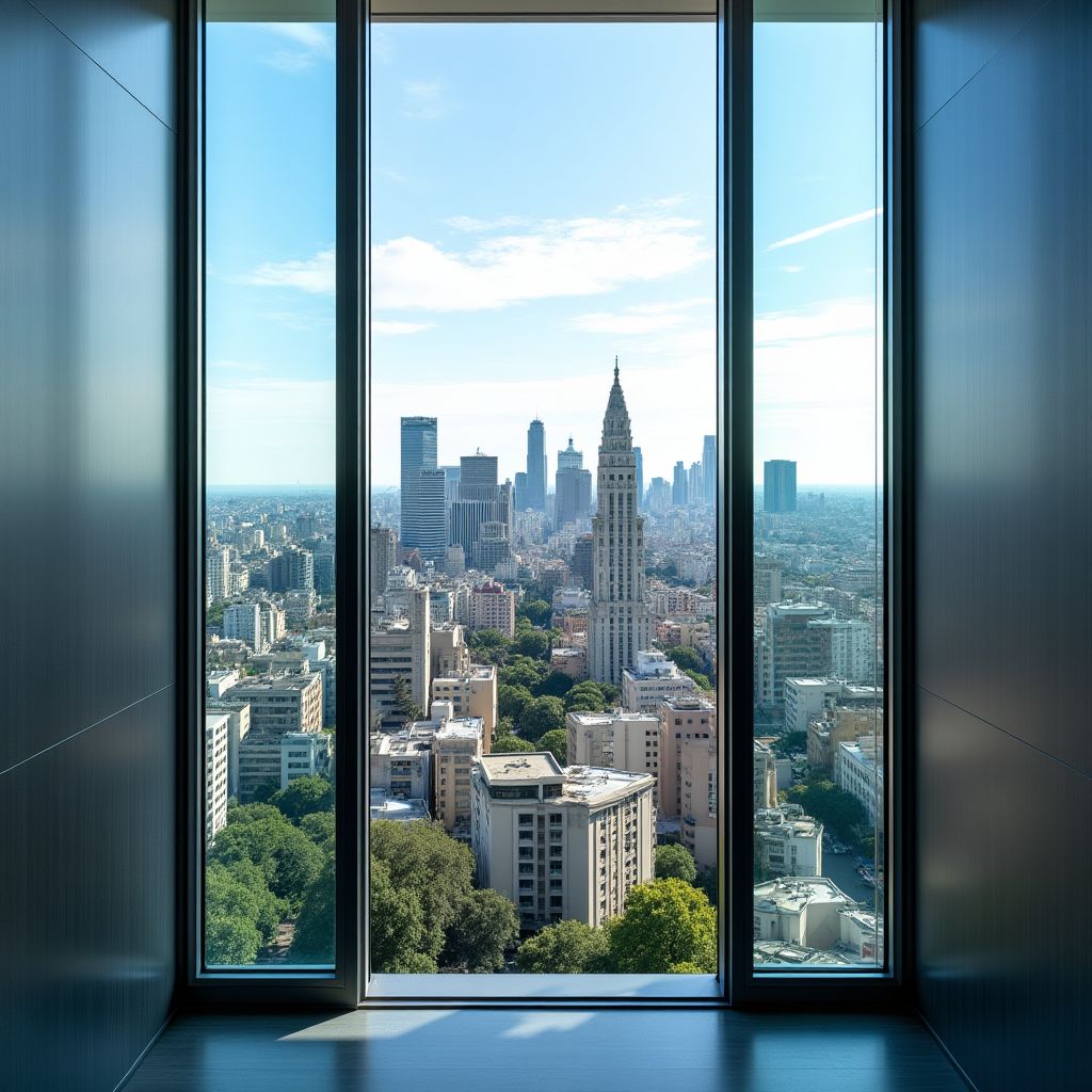 Vista panorámica Buenos Aires desde oficina
